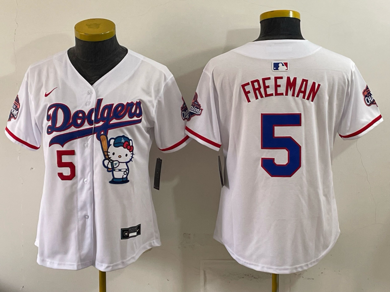 women Los Angeles Dodgers #5 Freeman white 2026 MLB jersey 0654114